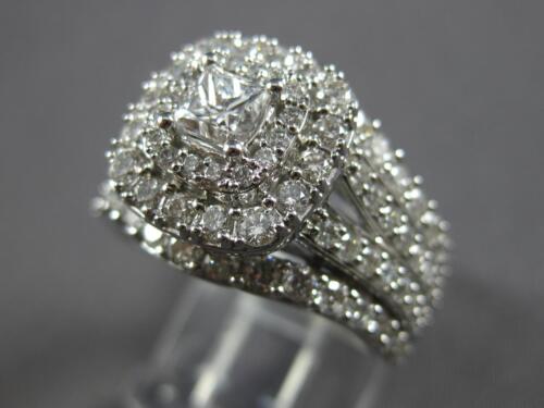 LARGE 2.0CT DIAMOND 14KT WHITE GOLD 3D PRINCESS ROUND SQUARE ENGAGEM milanojewelersny