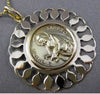 ANTIQUE LARGE 14KT YELLOW GOLD HANDCRAFTED S. GIUDA TADDEO SAINT PENDANT #24026