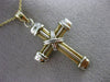 ESTATE 14KT WHITE & YELLOW GOLD HANDCRAFTED 3D FLOATING CROSS PENDANT #24874