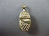 ESTATE 14KT YELLOW GOLD HANDCRAFTED ENAMEL BABY SHOE FLOATING PENDANT #25238