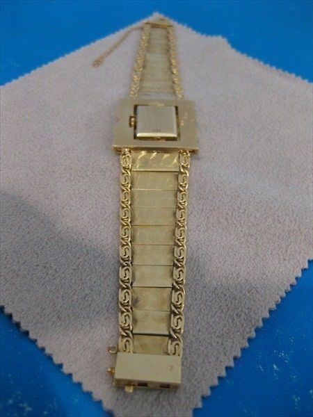 ANTIQUE WIDE 14K YELLOW GOLD HIDDEN LURA FRENCH WATCH MECHANICAL