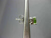 ESTATE 2.18CT DIAMOND & AAA PERIDOT 14KT WHITE GOLD 3D BOW OVAL HANGING EARRINGS