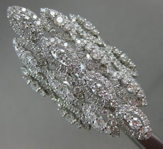 ESTATE MASSIVE 3.21CT DIAMOND 18KT WHITE GOLD 3D MARQUISE SHAPE COCKTAIL RING