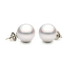 ESTATE AAA 11MM SOUTH SEA PEARL 14KT WHITE GOLD CLASSIC SOLITAIRE STUD EARRINGS