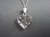 ESTATE .73CT DIAMOND 14KT WHITE GOLD 3D INVISIBLE HEART LOVE PENDANT #10862