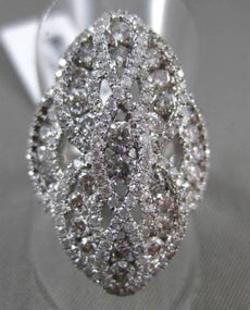 ESTATE LARGE 2.33CT DIAMOND 18K WHITE GOLD CIRCLE OF LIFE INFINITY COCKTAIL RING