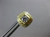 ESTATE LARGE 1.20CT DIAMOND 18KT YELLOW GOLD SOLITAIRE SQUARE HALO STUD EARRINGS