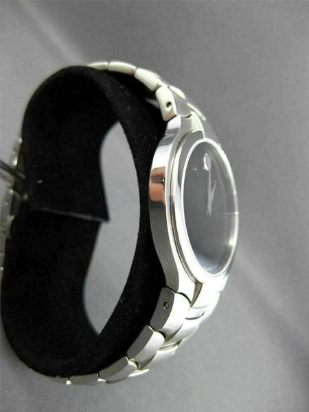 MOVADO PORTICO STAINLESS STEEL BLACK FACE SWISS MOVEMENT MENS