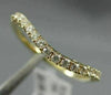 ESTATE .20CT DIAMOND 14KT YELLOW GOLD 3D FLEXIBLE SEMI ETERNITY ANNIVERSARY RING