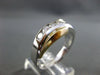 ESTATE 1.20CT DIAMOND 14KT TWO TONE GOLD DIAGONAL WAVE ANNIVERSARY RING #19620