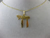ESTATE 14KT YELLOW GOLD 3D HANDCRAFTED SOLID CHAI LIFE FLOATING PENDANT #24780
