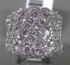 ESTATE LARGE 2.45CT DIAMOND 18KT WHITE GOLD 3D MULTI ROW ETOILE COCKTAIL RING