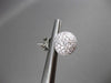 ESTATE LARGE 1.76CT ROUND DIAMOND 18KT WHITE GOLD CIRCULAR 3D PAVE EARRINGS