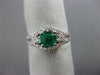 ESTATE 1.22CT DIAMOND & AAA EMERALD 14KT WHITE GOLD HALO SQUARE ENGAGEMENT RING