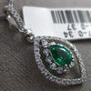 .70CT DIAMOND & AAA EMERALD 18K WHITE GOLD 3D DOUBLE HALO MARQUISE SHAPE PENDANT