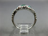 ESTATE 1.19CT DIAMOND & AAA EMERALD 18K WHITE GOLD 3D 3 STONE INFINITY LOVE RING