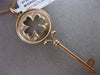 ESTATE LARGE .09CT DIAMOND 14KT ROSE GOLD KEY TO YOUR HEART FLOATING PENDANT