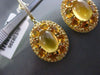 ESTATE LARGE 9.53CT DIAMOND MULTI GEM 14KT YELLOW GOLD FILIGREE HANGING EARRINGS