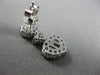 ESTATE 1.74CT ROUND & BAGUETTE DIAMOND 18KT WHITE GOLD 3D DOUBLE HEART EARRINGS