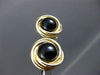 ESTATE LARGE 14KT YELLOW GOLD AAA ONYX CIRCULAR CLIP ON EARRINGS UNIQUE! #22547