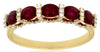 ESTATE 1.32CT DIAMOND & AAA RUBY 14KT YELLOW GOLD OVAL & ROUND ANNIVERSARY RING