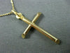ESTATE 14KT YELLOW GOLD CLASSIC SIMPLE CROSS FLOATING PENDANT WITH CHAIN #24864