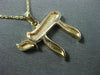 ESTATE 14KT YELLOW GOLD 3D HANDCRAFTED SOLID CHAI LIFE FLOATING PENDANT #20080
