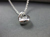 ESTATE .07CTW SOLITAIRE FLOATING 18KT WHITE GOLD ROUND TEAR DROP PENDANT #7561