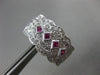 ESTATE LARGE 1.88CT DIAMOND & AAA RUBY 14KT WHITE GOLD UMBRELLA CLIP ON EARRINGS