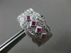 ESTATE LARGE 1.88CT DIAMOND & AAA RUBY 14KT WHITE GOLD UMBRELLA CLIP ON EARRINGS