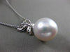 ESTATE LARGE .07CT DIAMOND 14KT WHITE GOLD AAA SOUTH SEA PEARL BUTTERFLY PENDANT