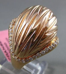 ESTATE LARGE .65CT DIAMOND 14KT ROSE GOLD 3D COCONUT DOME FILIGREE COCKTAIL RING