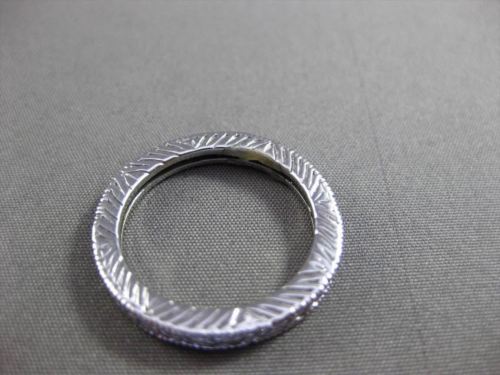 ANTIQUE .60CT DIAMOND 14KT WHITE GOLD FILIGREE ETERNITY ANNIVERSARY RING #23868