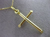 ESTATE 14KT YELLOW GOLD CLASSIC SIMPLE CROSS FLOATING PENDANT WITH CHAIN #24864