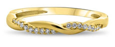 .10CT DIAMOND 14KT YELLOW GOLD CLASSIC LOVE KNOT INFINITY ROPE ANNIVERSARY RING