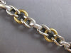 ESTATE LARGE & LONG 14KT 2 TONE GOLD CLASSIC HANDCRAFTED ITALIAN TOGGLE BRACELET