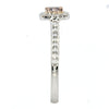 .53CT WHITE & PINK DIAMOND 18KT WHITE & ROSE GOLD 3D CUSHION & ROUND SQUARE RING