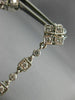 ANTIQUE LONG 3.50CT DIAMOND 14KT WHITE GOLD 3D CHANDELIER HANGING EARRINGS #454