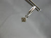ESTATE .19CT DIAMOND 14KT WHITE GOLD 3D CLASSIC FLOWER HUGGIE HANGING EARRINGS