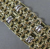 WIDE & LONG .40CT DIAMOND 14KT 2 TONE GOLD HANDCRAFTED MULTI ROW TENNIS BRACELET