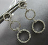 .38CT DIAMOND 14KT WHITE GOLD 3D CLASSIC CIRCLE OF LIFE JOURNEY HANGING EARRINGS
