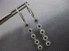 .60CT DIAMOND & AAA SAPPHIRE 14K WHITE GOLD MULTI FLOWER HUGGIE HANGING EARRINGS