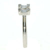 .44CT DIAMOND 18K WHITE GOLD ROUND & BAGUETTE CLUSTER DOUBLE SQUARE TENSION RING