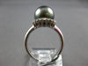 .37CT DIAMOND & AAA TAHITIAN PEARL 14KT WHITE GOLD 3D SOLITAIRE HALO LOVE RING
