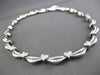 ESTATE LARGE 2.70CT DIAMOND 18KT WHITE GOLD HEART DIAMOND BY THE YARD NECKLACE