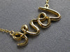 ESTATE .16CT DIAMOND 14KT YELLOW GOLD 3D CLASSIC ROUND LOVE SCRIPT FUN NECKLACE
