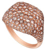 LARGE 2.83CT MULTI COLOR DIAMOND 18KT ROSE GOLD 3D PAVE SQUARE ANNIVERSARY RING