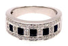 .70CT DIAMOND & AAA SAPPHIRE 18KT WHITE GOLD PRINCESS & ROUND ANNIVERSARY RING