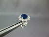 ESTATE 1.80CT DIAMOND & AAA SAPPHIRE 18KT WHITE GOLD ROUND FLOWER STUD EARRINGS