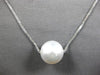 ESTATE AAA SOUTH SEA PEARL 18KT WHITE GOLD 3D CLASSIC SOLITAIRE FLOATING PENDANT